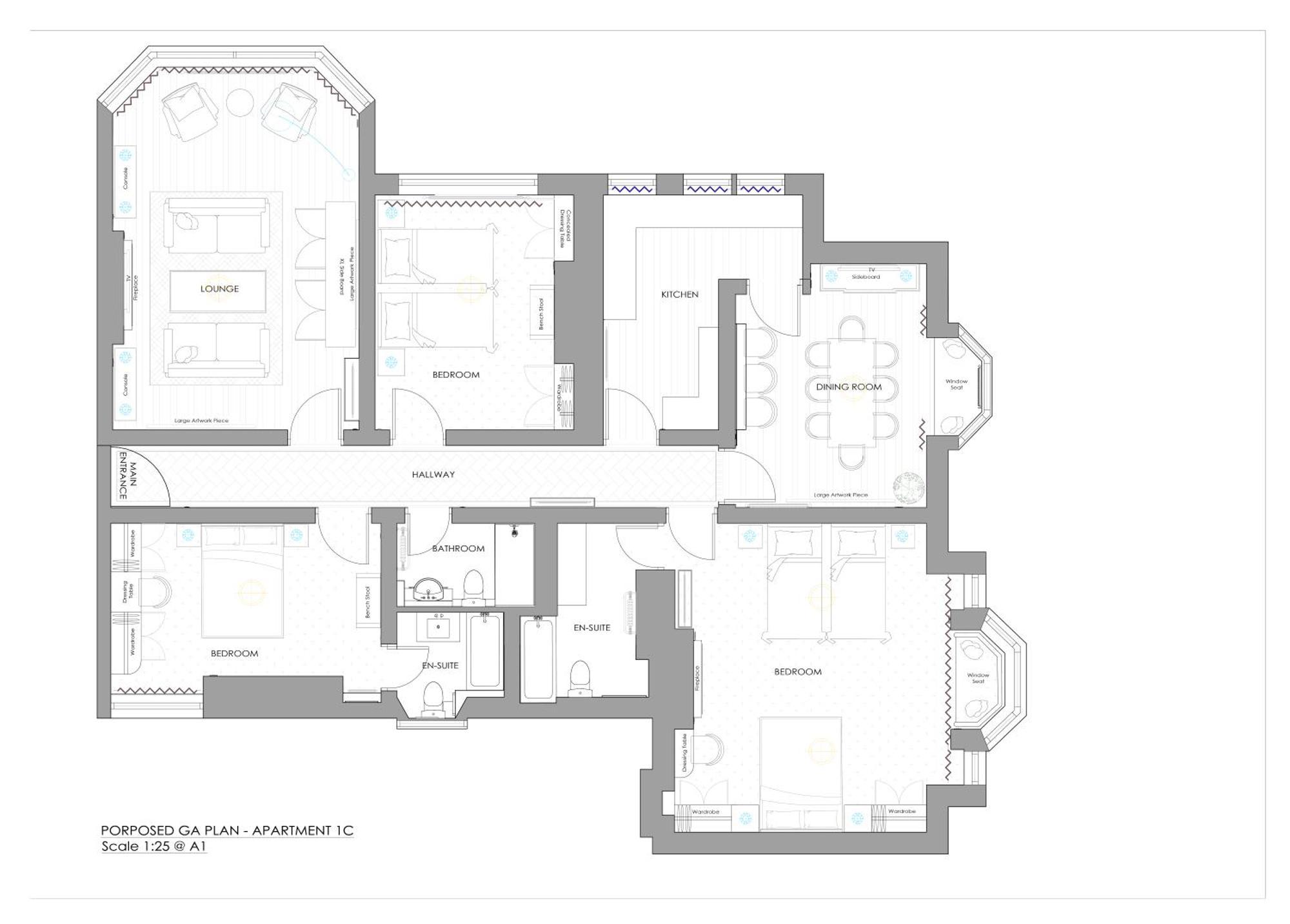 Three-Bedroom Apartment (3 bathrooms)